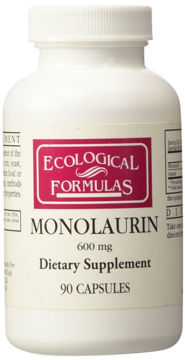 Monolaurín 600 mg cápsulas Ecological Formulas