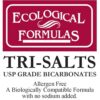 Frascos de Tri-Salts en estante