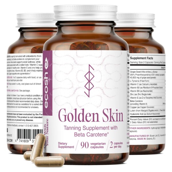 Frente del envase Ecosh Golden Skin Bronceado