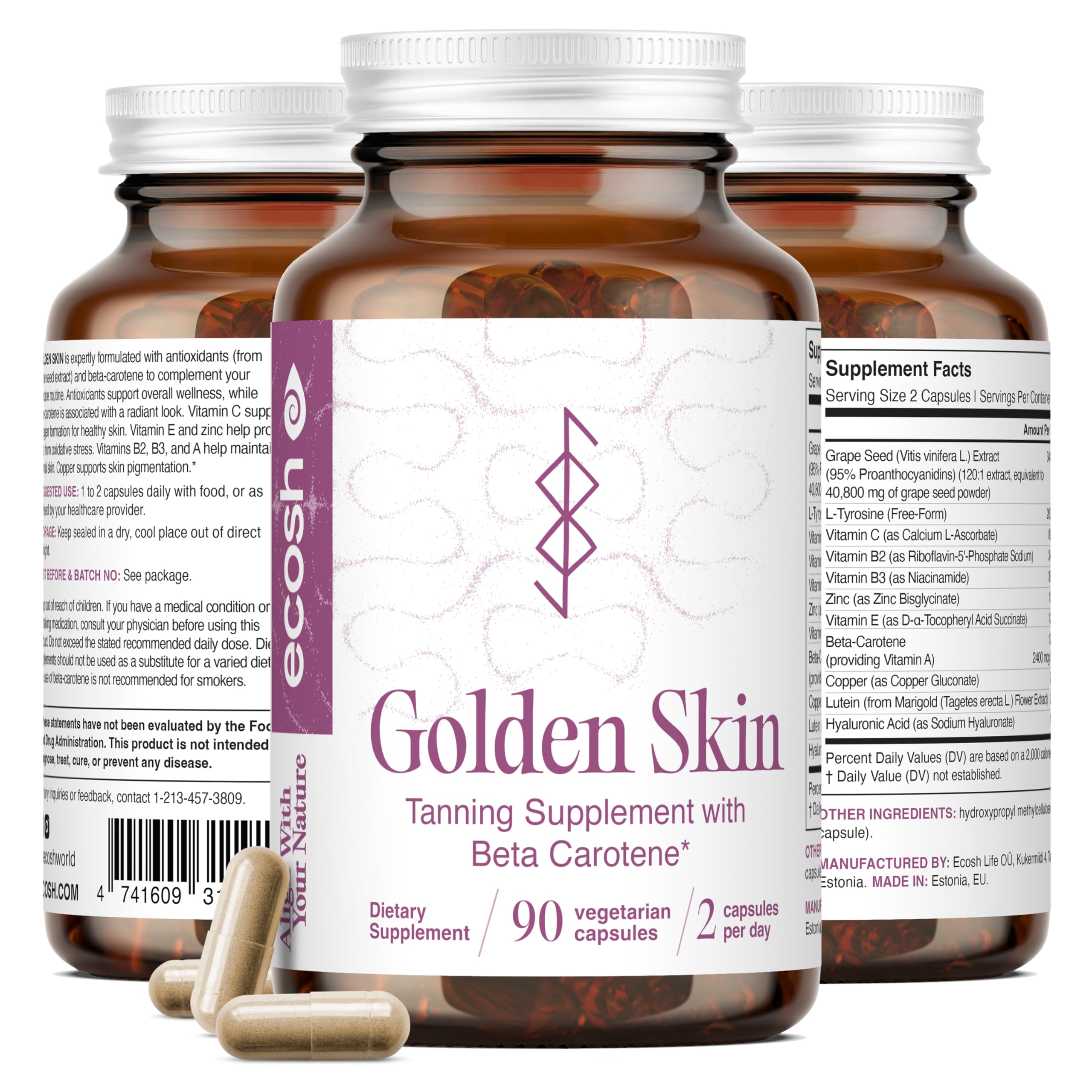 Ecosh Beta-Carotene, Lutein, L-Tyrosine