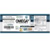 Etiqueta de omega-3-6-9 con aceite de linaza
