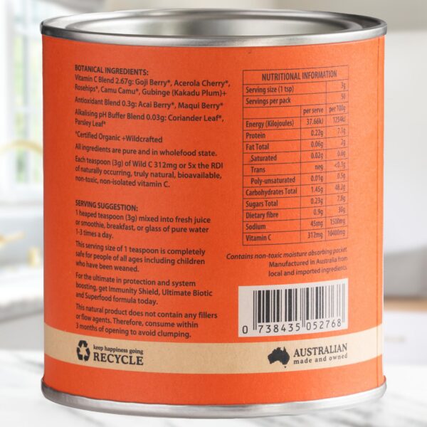 Version 1.0.0 Etiqueta frontal Eden Healthfoods Vitamina C