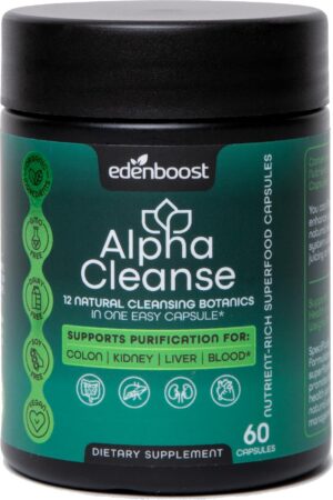 EdenBoost AlphaCleanse suplemento para salud hígado desintoxicante