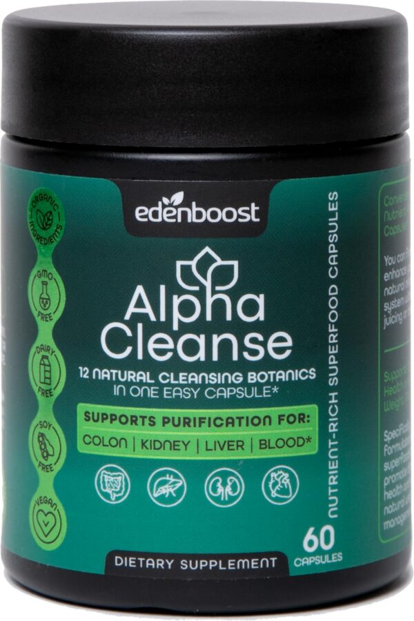 EdenBoost AlphaCleanse suplemento para salud hígado desintoxicante