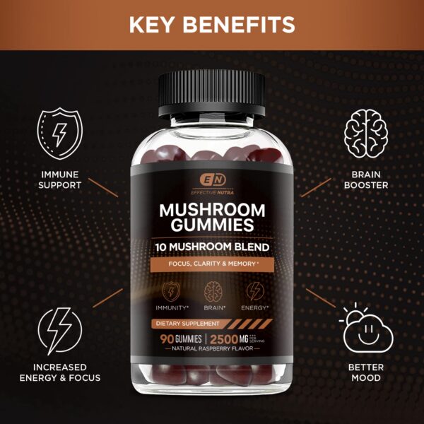 Gomitas naturales hongos Effect Nutra sin saborizantes artificiales