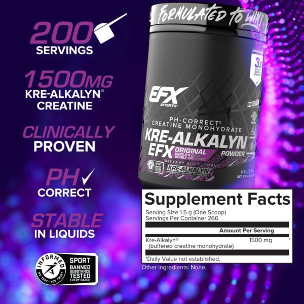 Detalle nutricional Kre-Alkalyn EFX