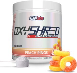 Frasco de OxyShred Pre Workout Powder