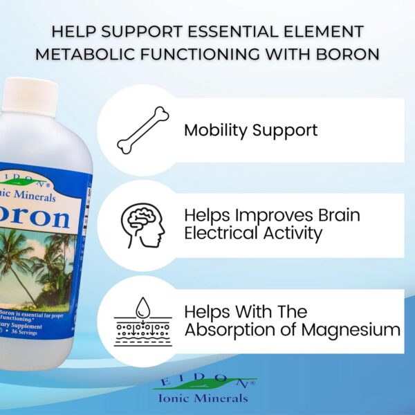 Etiqueta del producto Gotas de boro