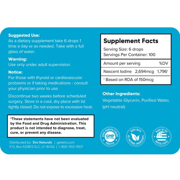 Frasco y gota de Nascent Iodine