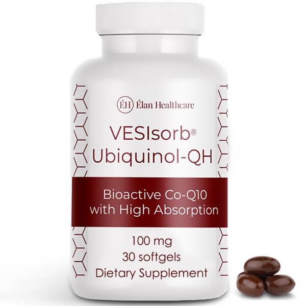 Frente de ÉLAN HEALTHCARE VesIsorb Ubiquinol-QH 100 mg