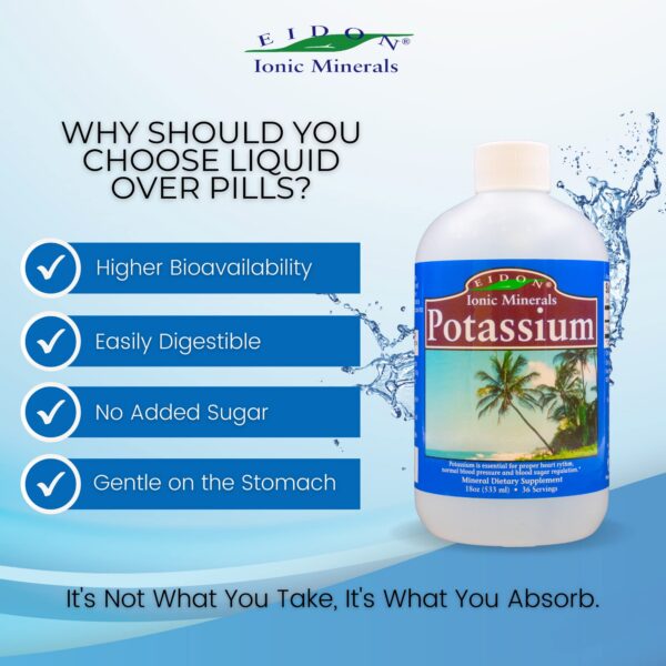 Version 1.0.0 Electrolito potasio líquido Eidon para función celular saludable