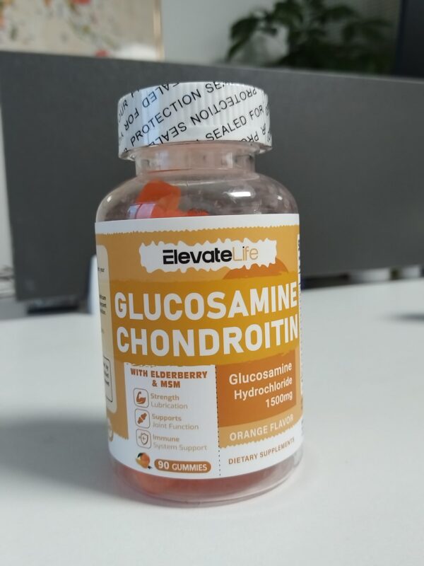 Frente del envase ElevateLife gomitas glucosamina condroitina