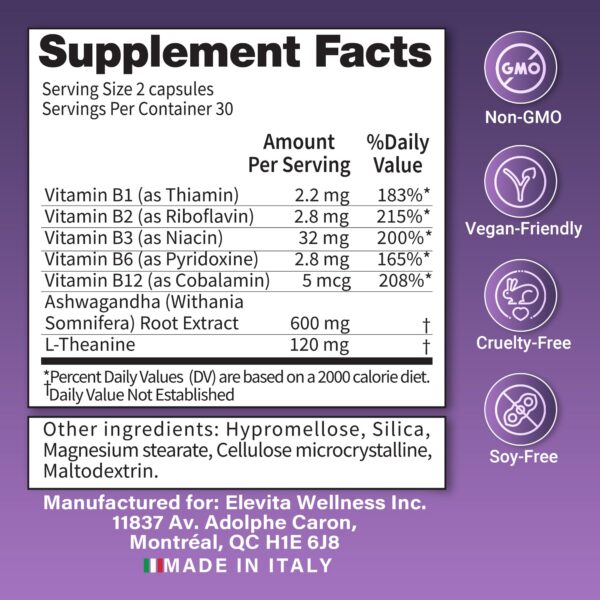 Etiqueta de la botella con lista de ingredientes