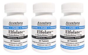 Version 1.0.0 Frontal de ELFOLATE 7.5 mg 3x30 tabletas