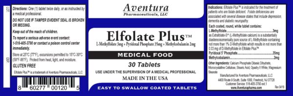 Etiqueta lateral de ELFOLATE Plus