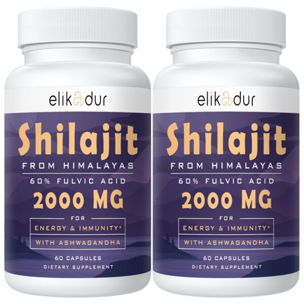 Cápsulas de shilajit Elikadur - 2000 mg