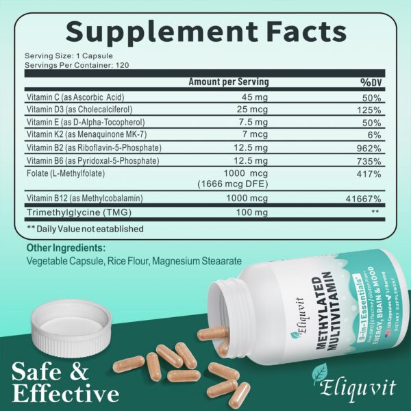 Etiqueta frontal Eliquvit Multivitamínico Metilado