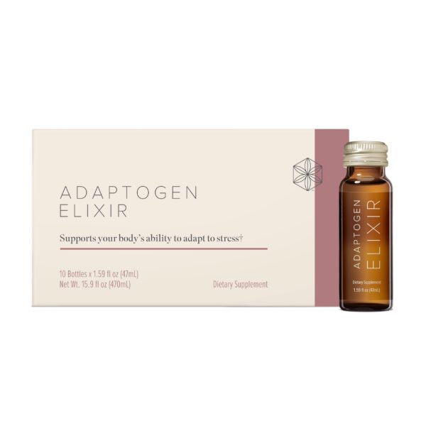 Elixir adaptógeno Isagenix botella vista frontal