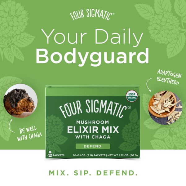 Four Sigmatic Elixir de Chaga y mezcla de champiñones en envase