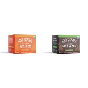 Elixir de melena de león Four Sigmatic con café instantáneo