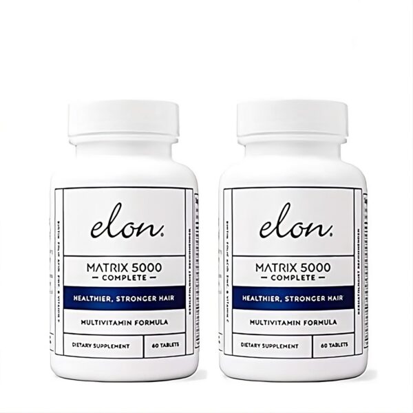 Elon Matrix 5000 multivitaminas para cabello piel y uñas dos paquetes
