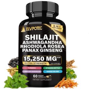 Version 1.0.0 Cápsulas energizantes Elvpotec Shilajit puro Himalaya