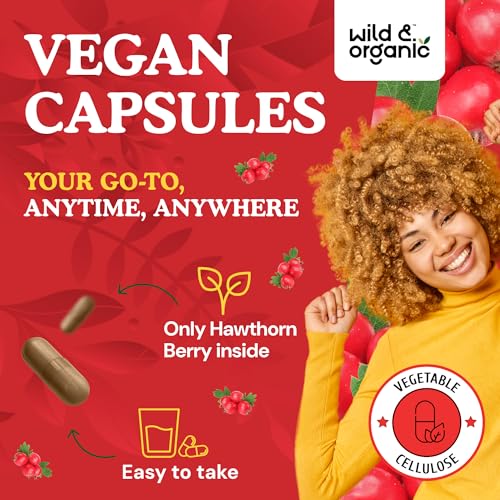 Embalaje de cápsulas de bayas de espino Wild & Organic