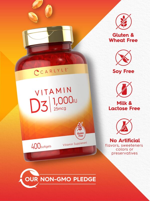 Version 1.0.0 Embalaje Carlyle suplemento vitamina D3 400 softgels