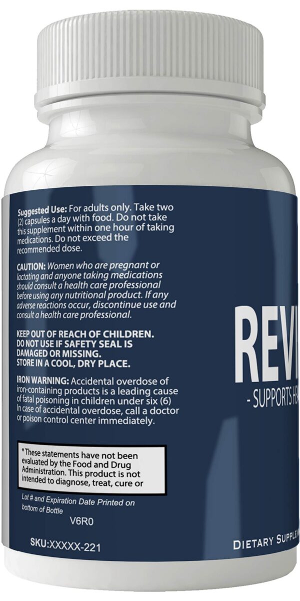 Embalaje y etiqueta suplemento Revifol para cabello y piel