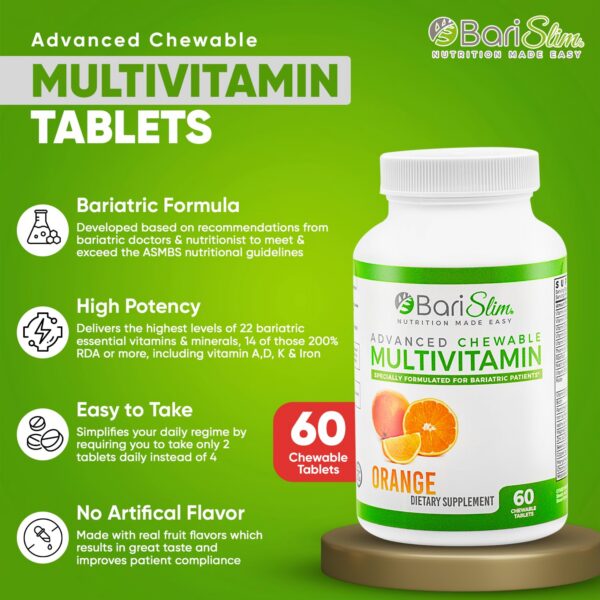 Embalaje frontal multivitaminico BariSlim para bypass y manga gastrica