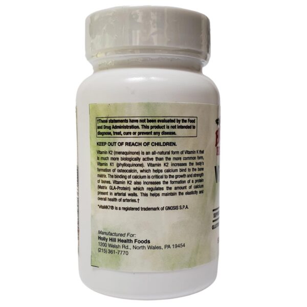 Embalaje Vitamina K2 Holly Hill 60 cápsulas