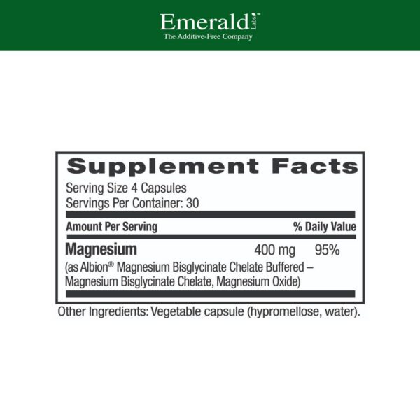 Cápsulas magnesio bisglicinato Emerald Labs