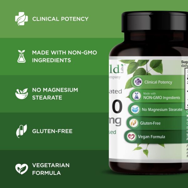 Frasco y caja de Emerald Labs CoQ10