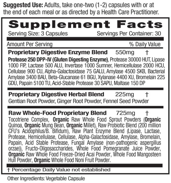 Etiqueta del producto Emerald Labs Digestivo Health