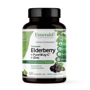 Version 1.0.0 EMERALD LABS Elderberry Plus con extracto de saúco y vitamina C