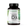 Emerald Labs Vitamina D3 botella y cápsulas vegetales