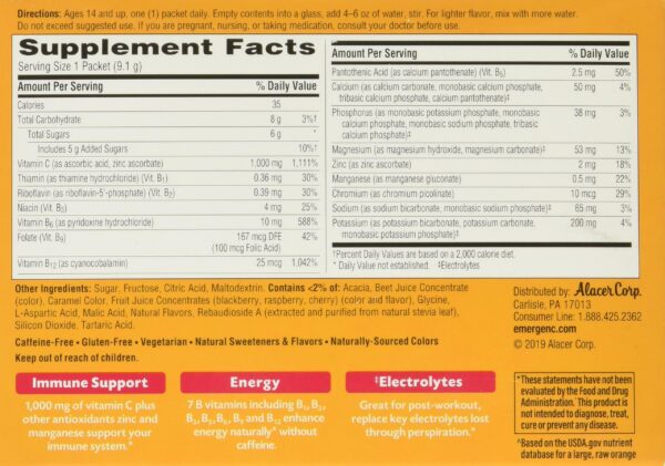 Etiqueta de Emergen-C 130201