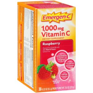 Emergen-C frambuesa suplemento vitamina c paquete tres