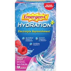 Caja de sobres Emergen-C Hydration Plus sabor frambuesa