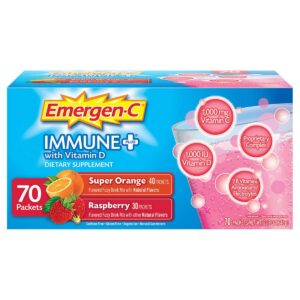 Emergen-C Immune+ suplemento en sobres vitamina c d zinc 70 sobres