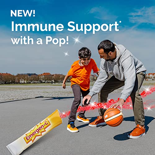 Emergen-C kidz cristales sobre apoyando sistema inmune para niños