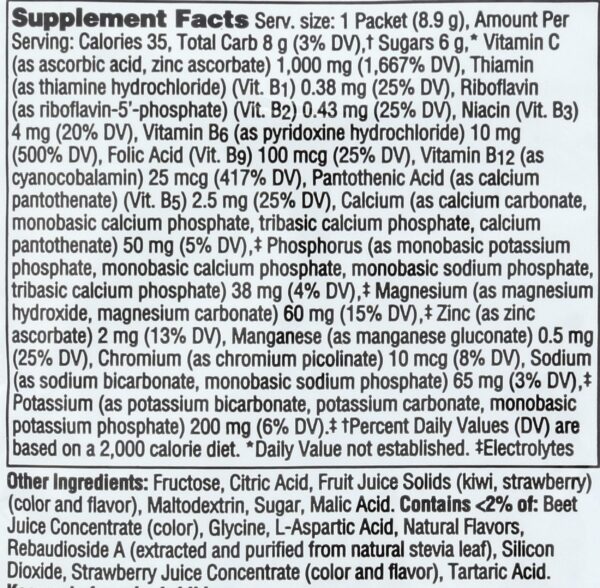 Emergen-C strawberry kiwi bebida preparada