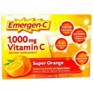 Version 1.0.0 EMERGEN-C Super Naranja suplemento efervescente vitamina c sistema inmunológico