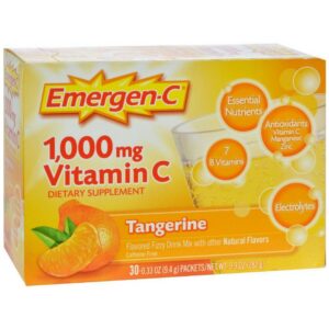 emergen-c mezcla bebida vitamina c sabor mandarina paquete 4 sobres