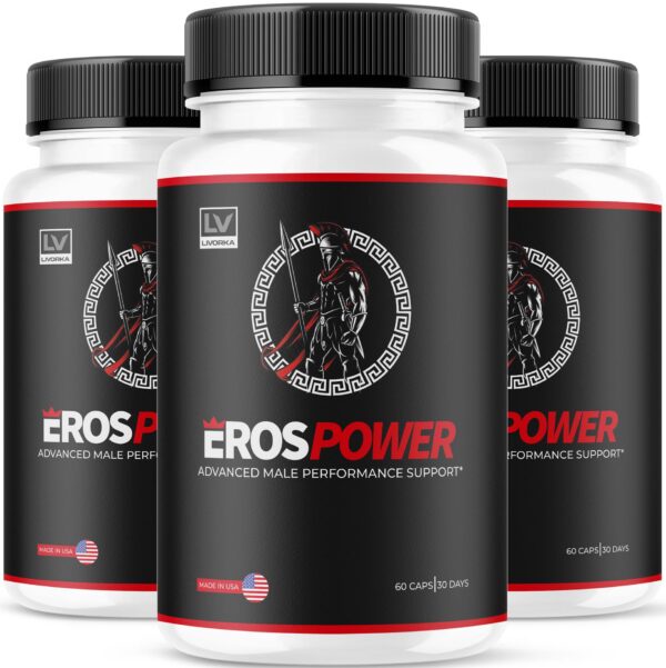 Empaque cápsulas Eros Power suplemento para hombres fórmula avanzada