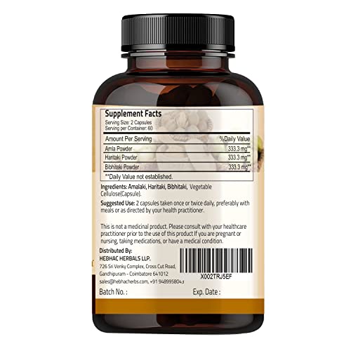 Version 1.0.0 empaque cápsulas triphala 120 unidades suplemento