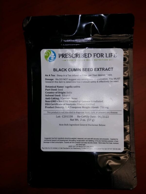 Producto comino negro desgrasado a granel