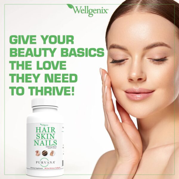 Empaque doble vitaminas Purvana Wellgenix biotina 2500mcg