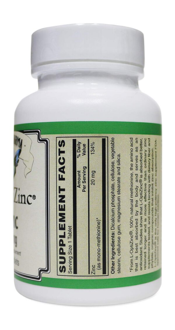 Empaque y etiqueta del producto L-OptiZinc