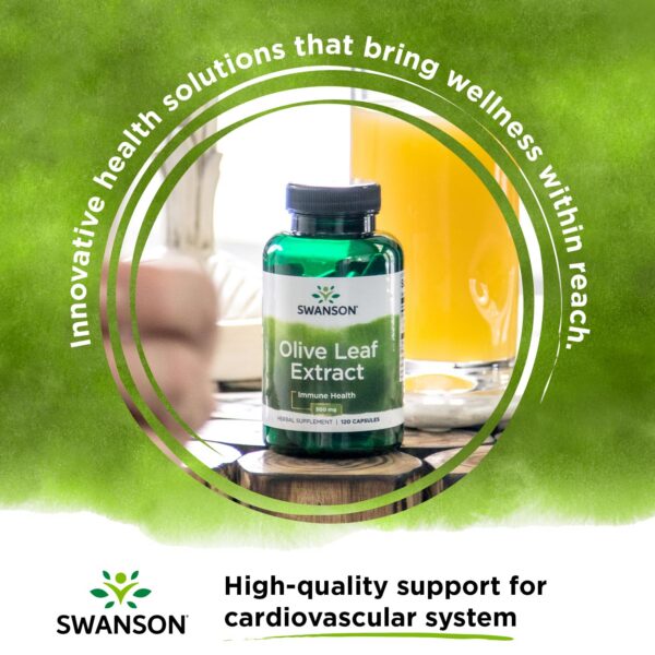 Empaque extracto hoja olivo Swanson 120 cápsulas 500 mg